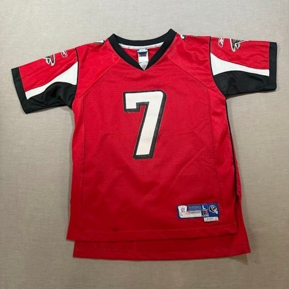 Atlanta Falcons Michael Vick #7 Reebok NFL Youth Jersey Red‎ Boys L Helmet Tag